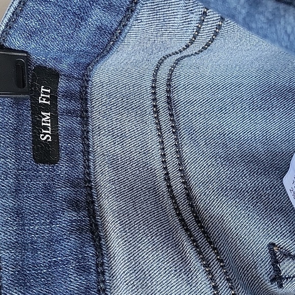 Judy Blue Slim Fit‎ Straight Leg Stretch Denim Jeans Size 11/30 Light Blue Wash - Picture 8 of 10